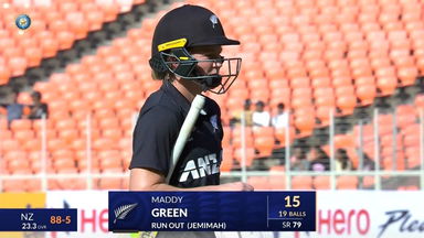 IND-W vs NZ-W 2024, 3rd ODI: Maddy Green Wicket