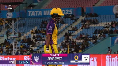 Wicket: Match 16, UP Warriorz vs Mumbai Indians, WPL 2025: Shweta Sehrawat Wicket
