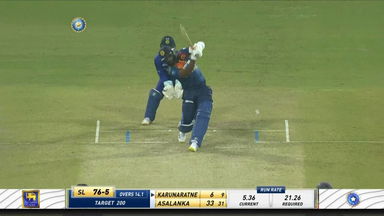 IND vs SL 2022, 1ST T20I: Chamika Karunaratne Six