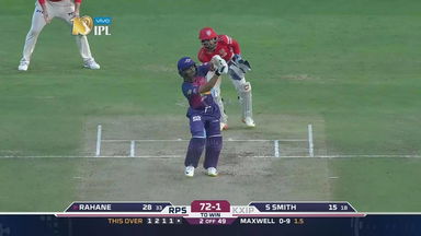 M55: RPS vs KXIP – Ajinkya Rahane Six