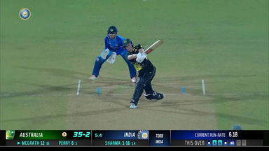 IND-W vs AUS-W 2022, 5TH T20I: Tahlia McGrath Six
