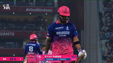 IPL 2026 M32: LSG vs RR - Riyan Parag Wicket