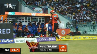 M10: LSG vs SRH – Rahul Tripathi Wicket