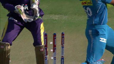 M65: KKR vs PWI – Robin Uthappa Wicket