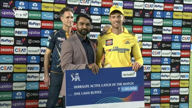 M01: GT vs CSK – Herbalife Active Catch of the Match – Mitchell Santner
