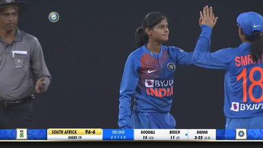 IND-W vs SA-W 2019, 5th T20I: Fall of wickets